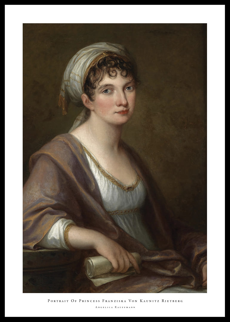 Portrait Of Princess Franziska Von Kaunitz Rietberg By Angelica Kauffmann-12