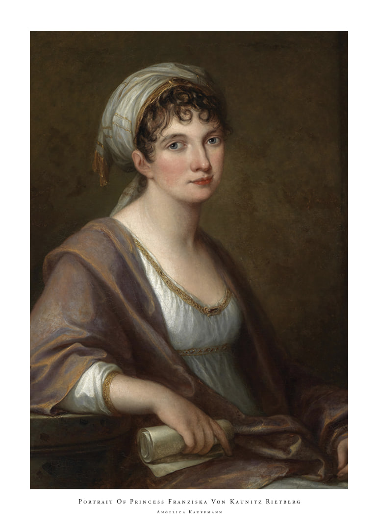 Portrait Of Princess Franziska Von Kaunitz Rietberg By Angelica Kauffmann-12