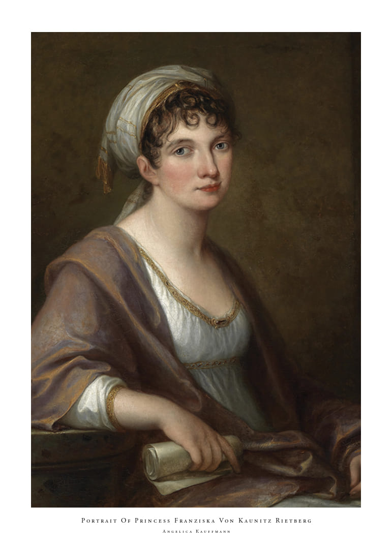 Portrait Of Princess Franziska Von Kaunitz Rietberg By Angelica Kauffmann-12