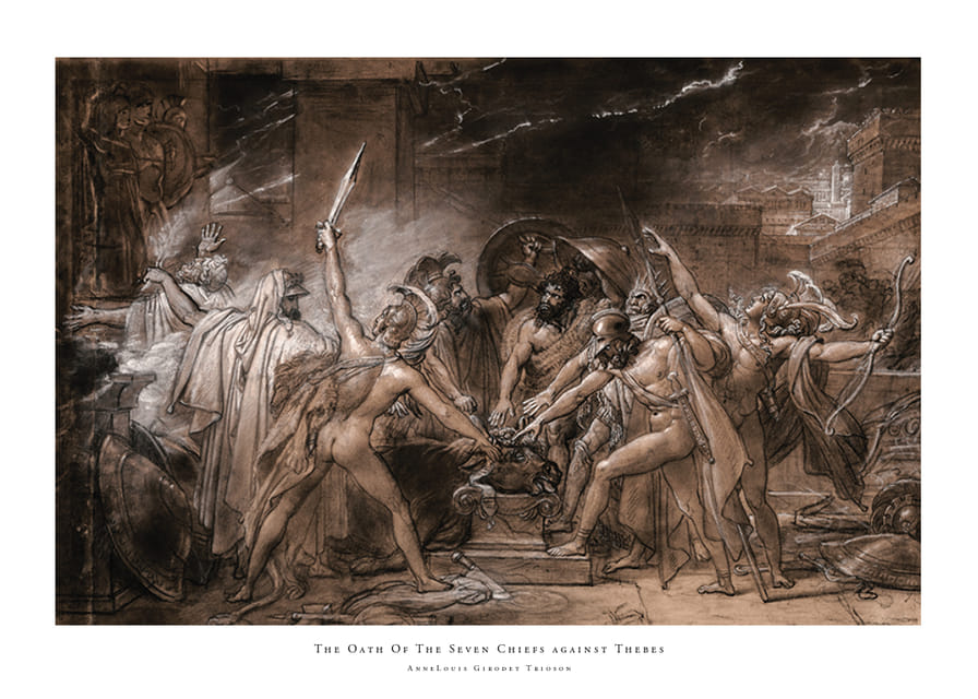 The Oath Of The Seven Chiefs against Thebes By AnneLouis Girodet Trioson-12
