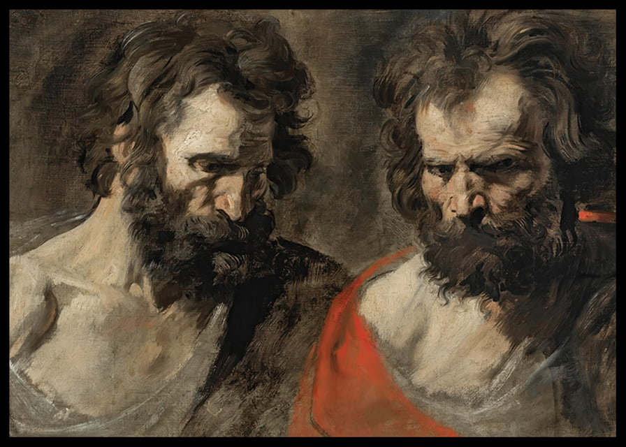 Two Studies Of A Bearded Man by Anthony Van Dyck-12