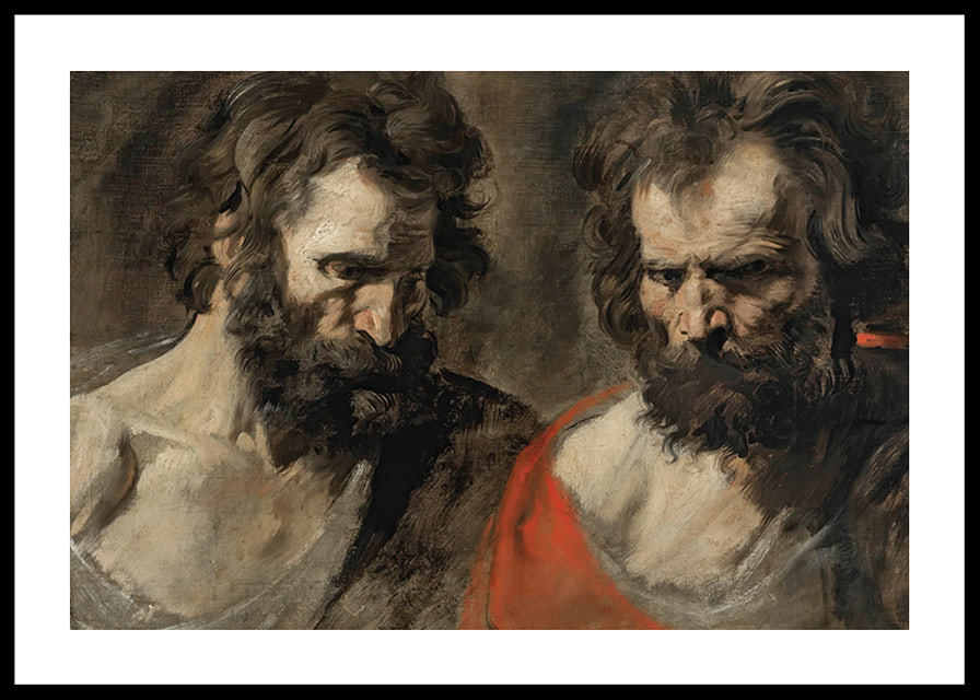 Two Studies Of A Bearded Man by Anthony Van Dyck-12