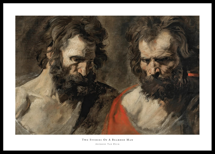 Two Studies Of A Bearded Man by Anthony Van Dyck-12