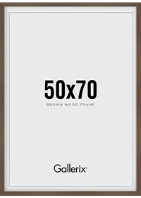 Cadre photo Bois Brun foncé 50x70 cm-0