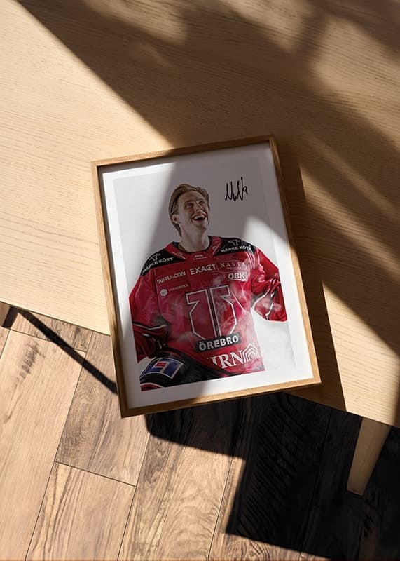 Poster Niklas Nilsson #09 Örebro Hockey 2024/2025 crossfade
