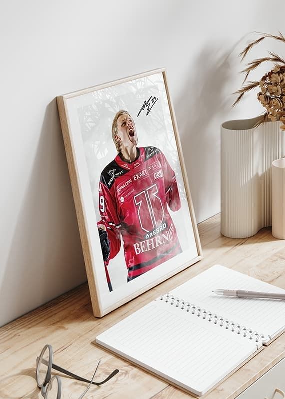 Poster Milton Oscarson #29 Örebro Hockey 2024/2025 crossfade