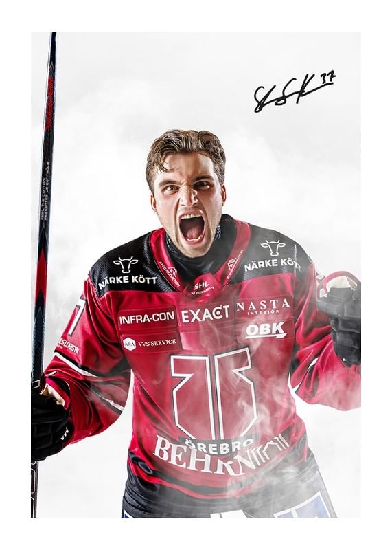 Poster Glenn Gustafsson #37 Örebro Hockey 2024/2025