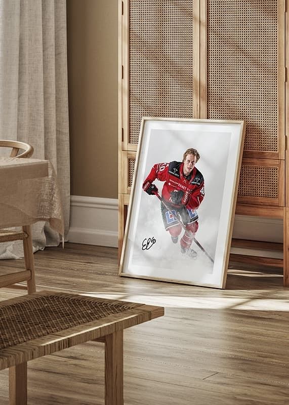 Poster Elias Ekström #40 Örebro Hockey 2024/2025 crossfade