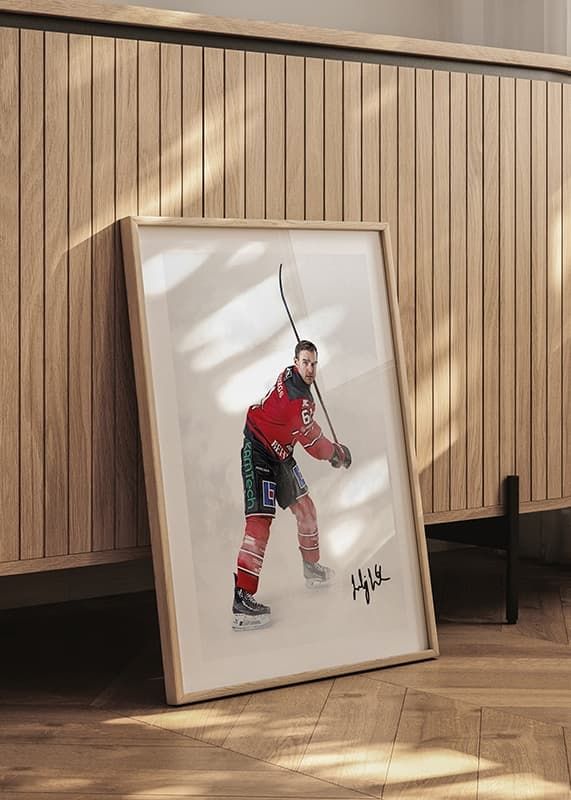 Poster Ludvig Larsson #61 Örebro Hockey 2024/2025 crossfade