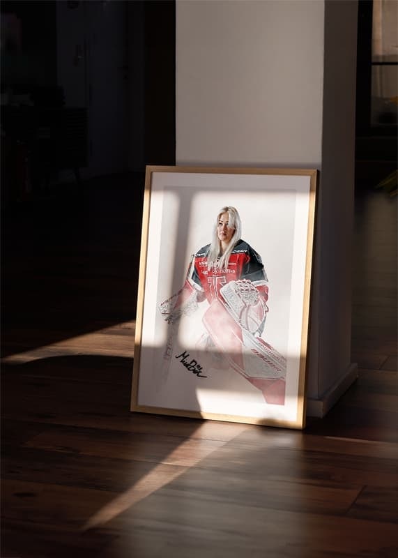 Poster Minett Backlund #01 Örebro Hockey 2024/2025 crossfade