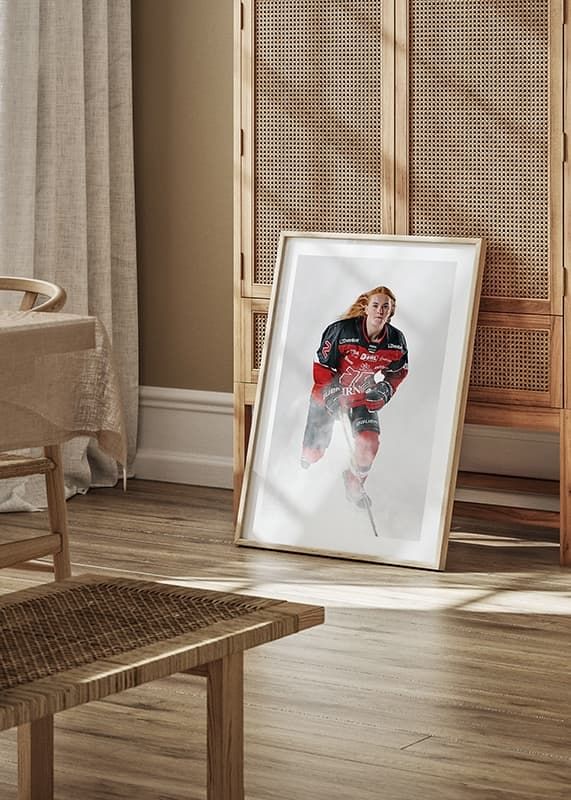 Poster Malin Ohlsson #02 Örebro Hockey 2024/2025 crossfade