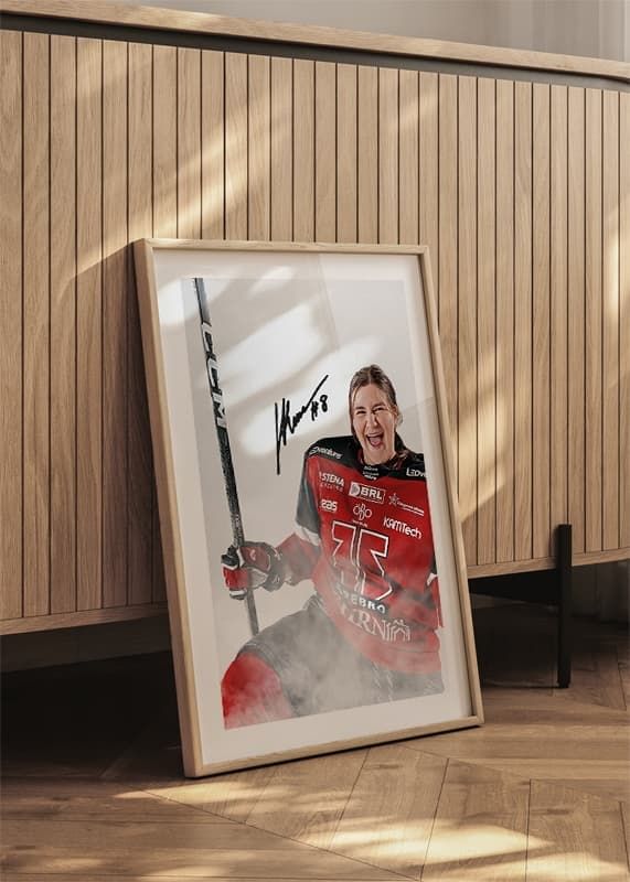 Poster Jenniina Kuoppala #08 Örebro Hockey 2024/2025 crossfade