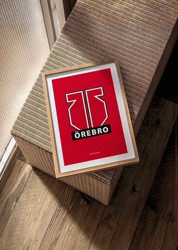 Poster Logo Röd Örebro Hockey crossfade