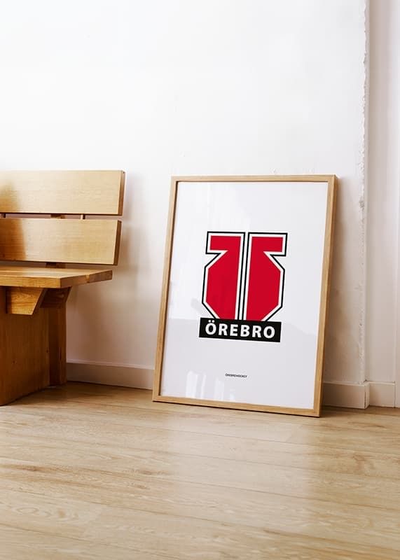 Poster Logo Vit Örebro Hockey crossfade