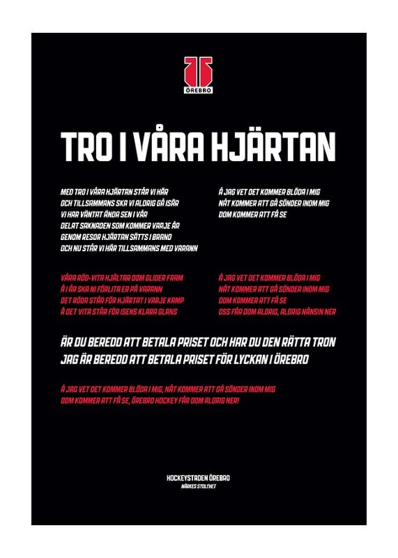 Poster Hymn Örebro Hockey