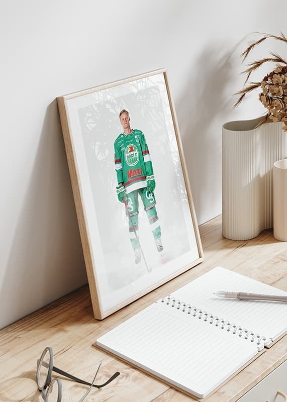 Poster Anton Bengtsson #28 Rögle BK 2024/2025 crossfade