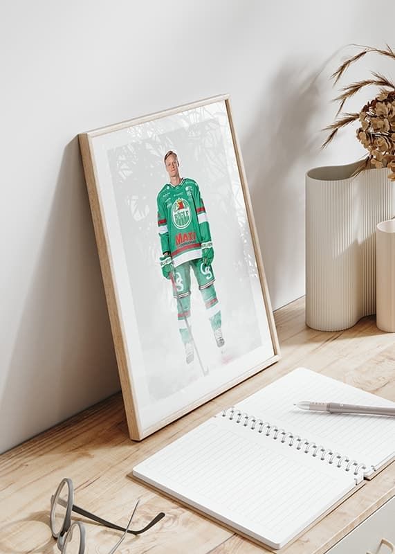 Poster Anton Bengtsson #28 Rögle BK 2024/2025 crossfade