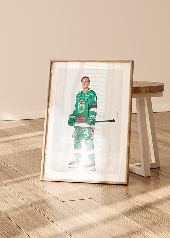 Poster Jacob Peterson #44 Rögle BK 2024/2025 crossfade