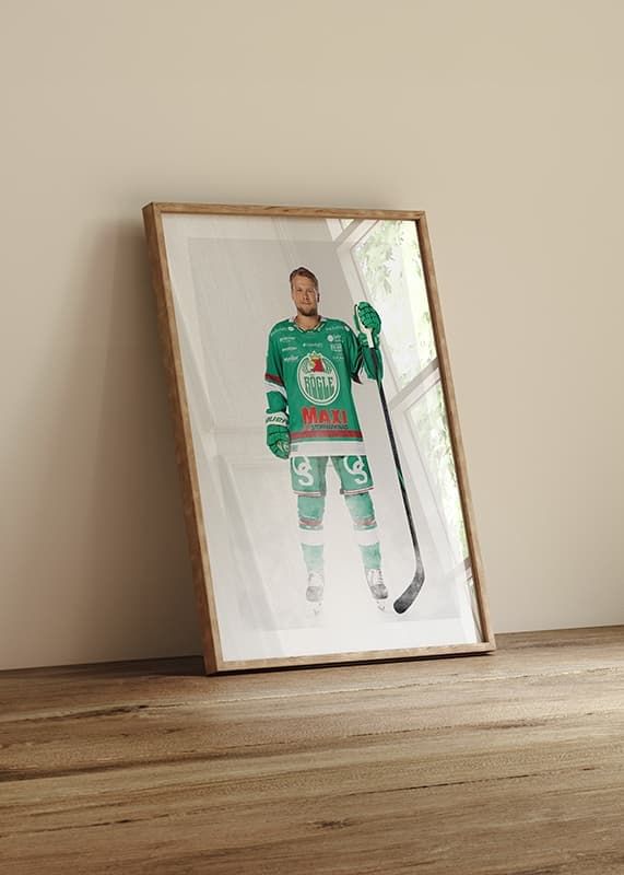 Poster Jesper Pettersson #77 Rögle BK 2024/2025 crossfade
