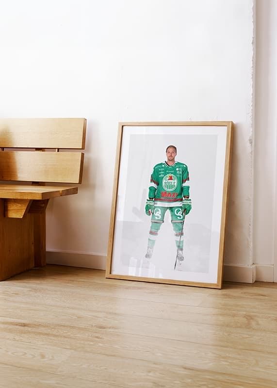 Poster Linus Sandin #8 Rögle BK 2024/2025 crossfade