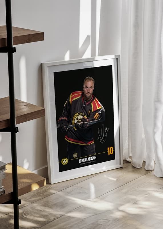 Poster Johan Larsson #10 Brynäs IF 2024/2025 crossfade