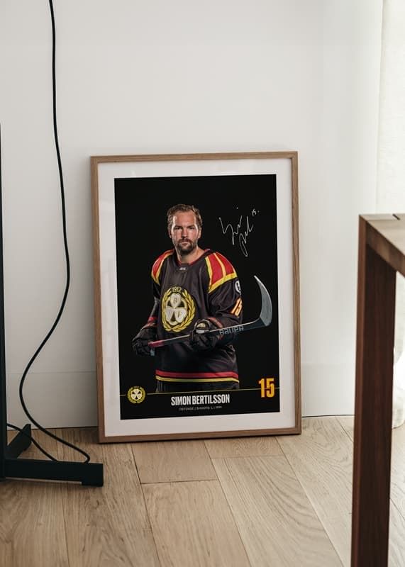 Poster Simon Bertilsson #15 Brynäs IF 2024/2025 crossfade