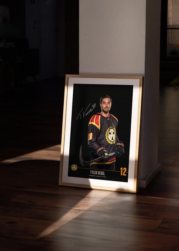 Poster Tyler Vesel #20 Brynäs IF 2024/2025 crossfade