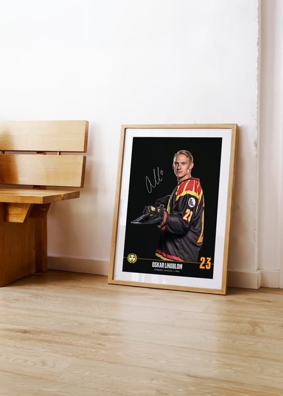 Poster Oskar Lindblom #23 Brynäs IF 2024/2025 crossfade