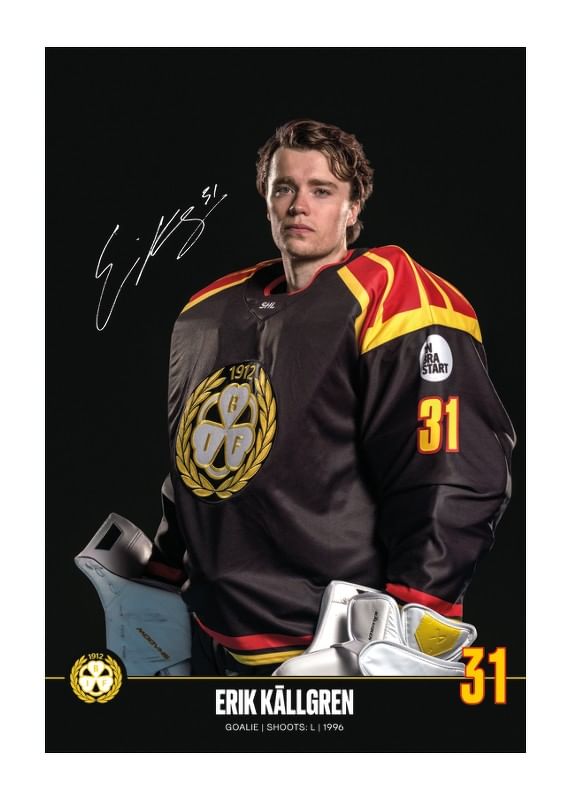 Poster Erik Källgren #31 Brynäs IF 2024/2025