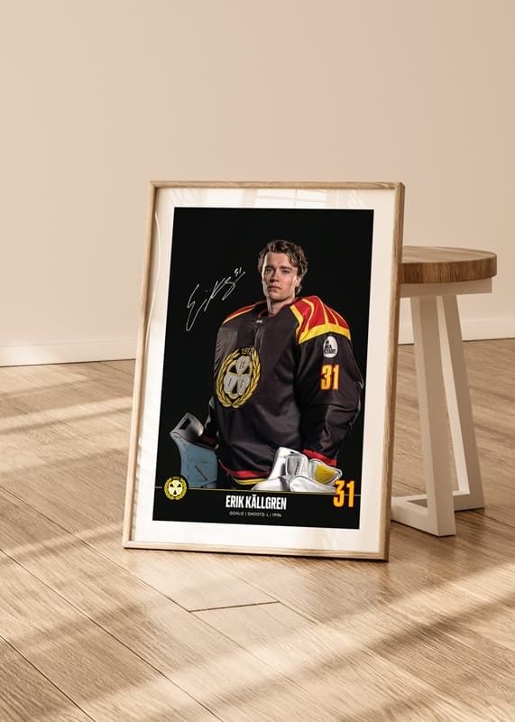 Poster Erik Källgren #31 Brynäs IF 2024/2025 crossfade