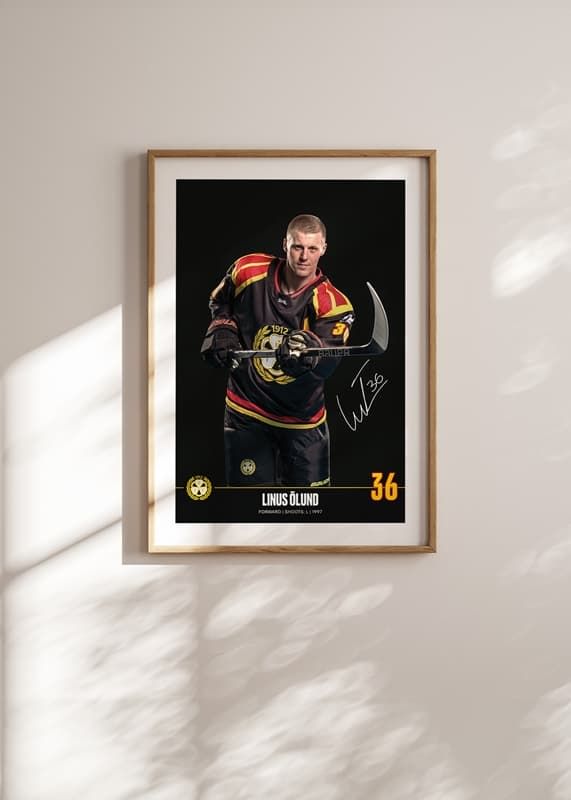 Poster Linus Ölund #36 Brynäs IF 2024/2025 crossfade