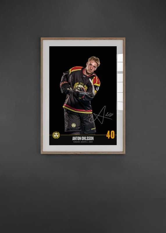 Poster Anton Ohlsson #40 Brynäs IF 2024/2025 crossfade