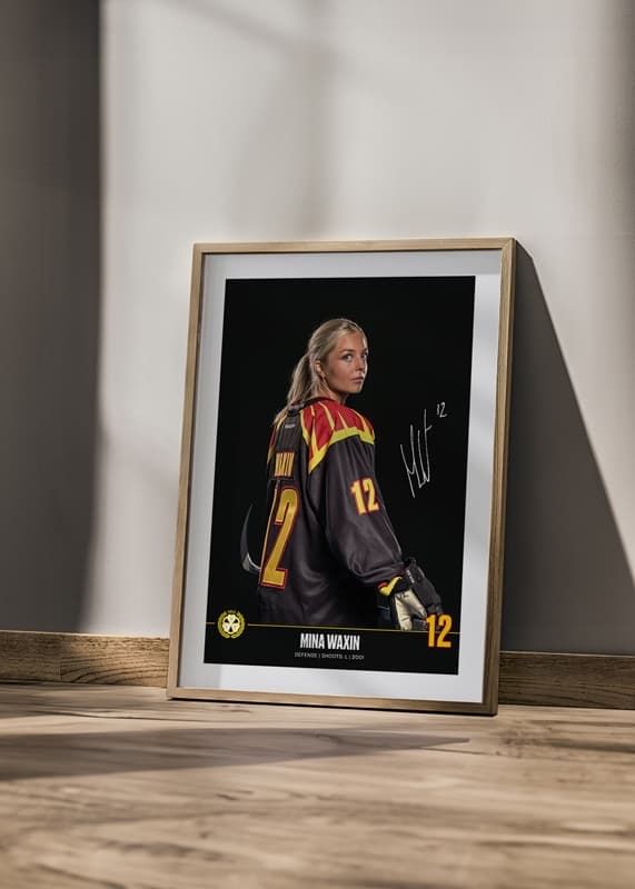 Poster Mina Waxin #12 Brynäs IF 2024/2025 crossfade