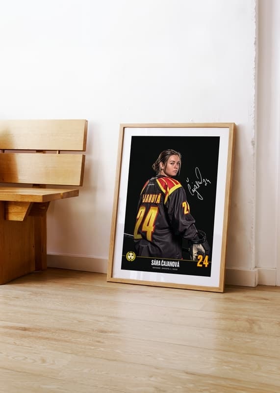 Poster Sára Čajanová #24 Brynäs IF 2024/2025 crossfade