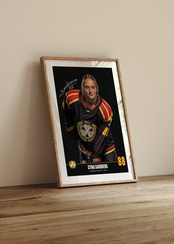 Poster Stina Sandberg #88 Brynäs IF 2024/2025 crossfade