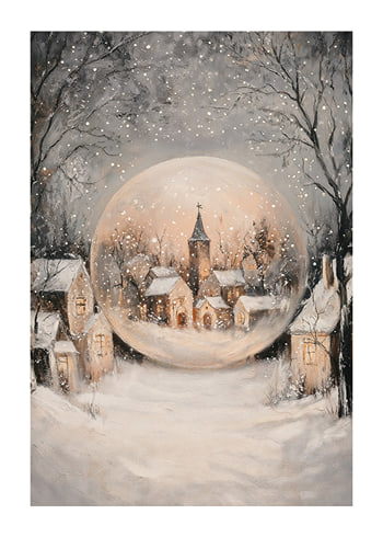 Poster Winters Magical Snow Globe Village