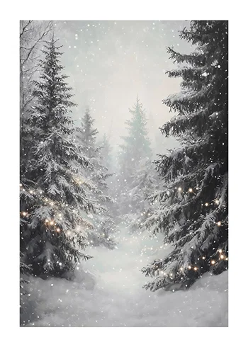 Poster Enchanted Snowy Forest