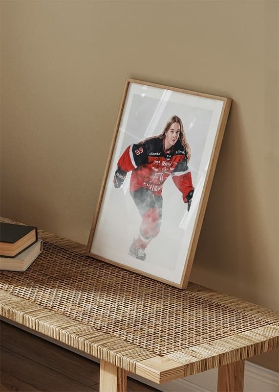 Poster Julia Hagnäs #5 Örebro Hockey 2024/2025 crossfade