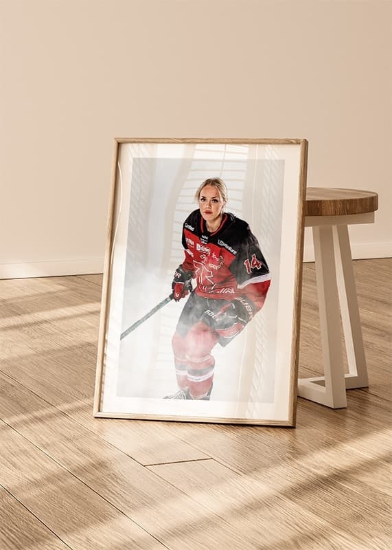 Poster Nikola Dýcková #14 Örebro Hockey 2024/2025 crossfade