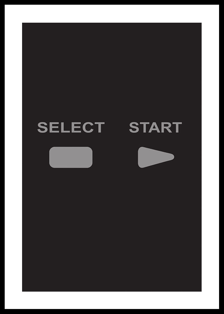 Ein Poster mit den Schaltflächen „Auswählen“ und „Start“. -12