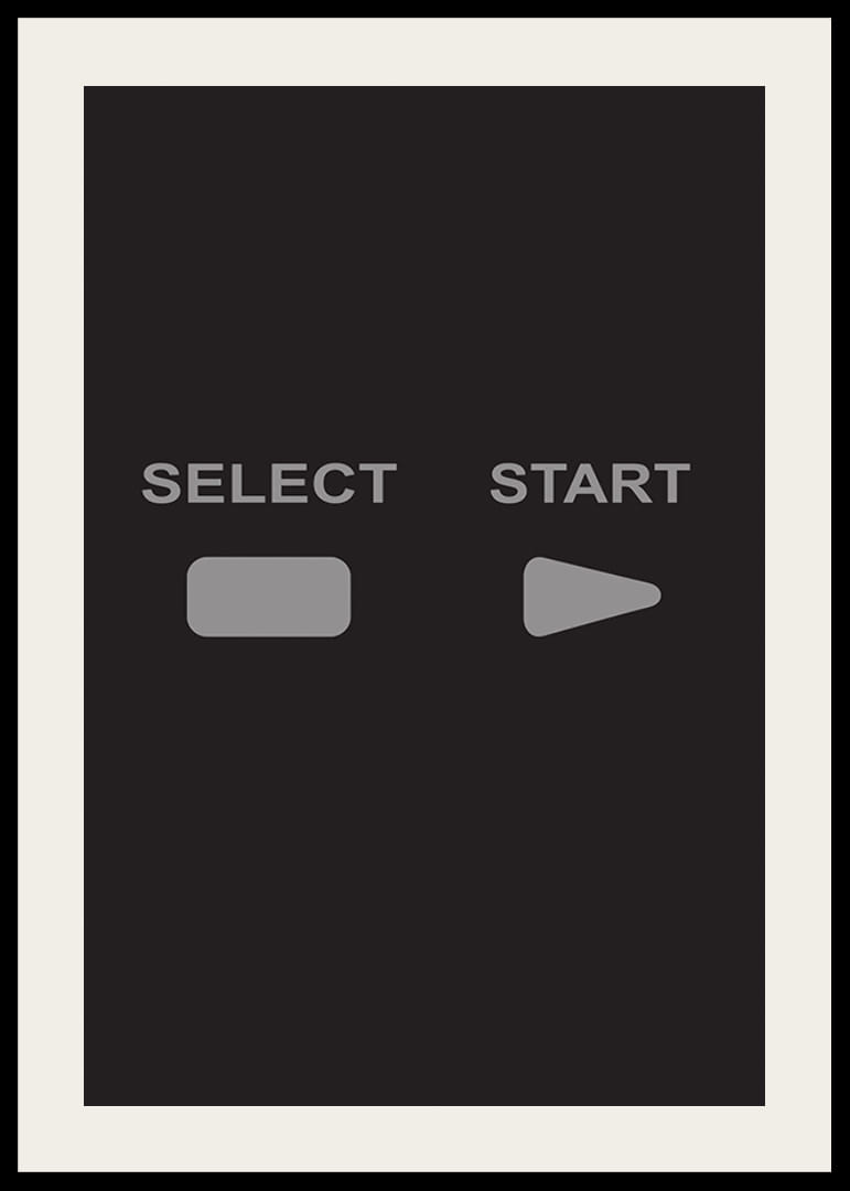 Ein Poster mit den Schaltflächen „Auswählen“ und „Start“. -12