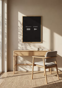 Ein Poster mit den Schaltflächen „Auswählen“ und „Start“. -8