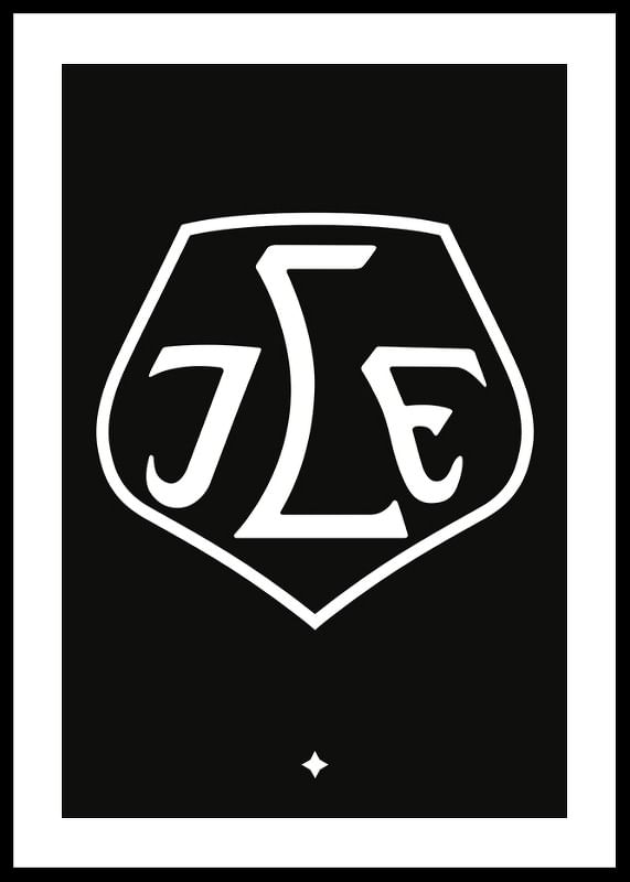 Poster Sköld Svart BG B&W Leksands IF