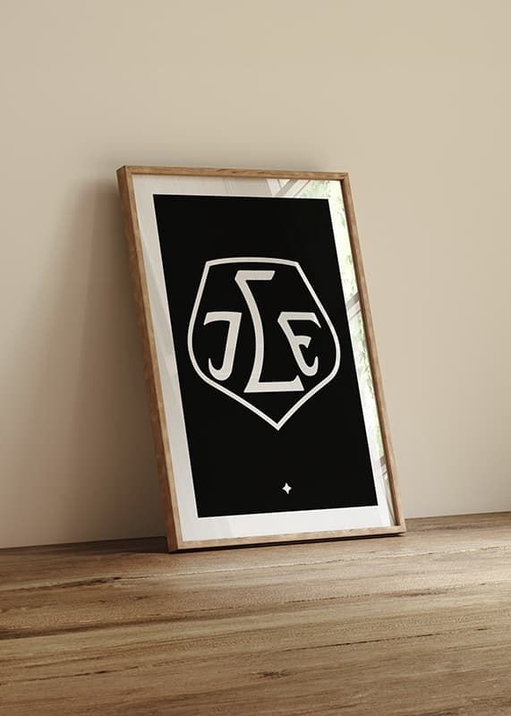 Poster Sköld Svart BG B&W Leksands IF crossfade