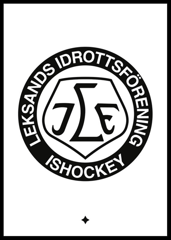 Logo Vit BG B&W  Leksands IF-12