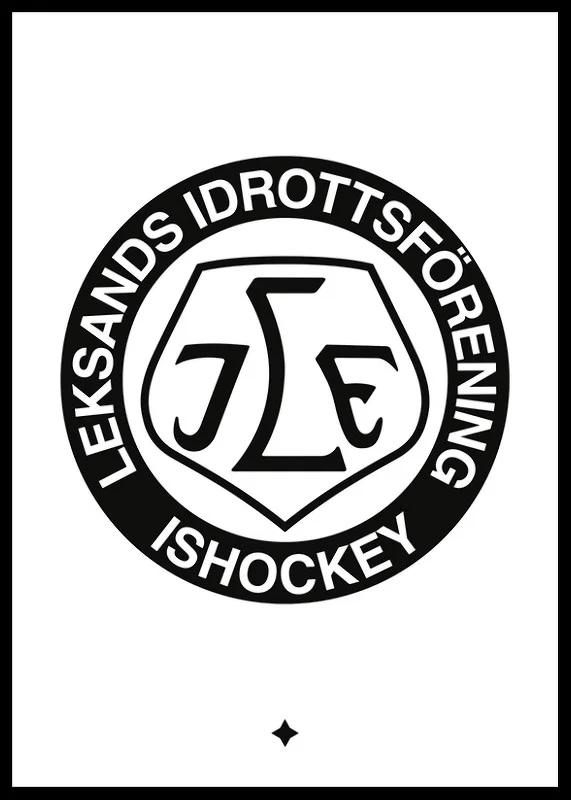Logo Vit BG B&W  Leksands IF-12