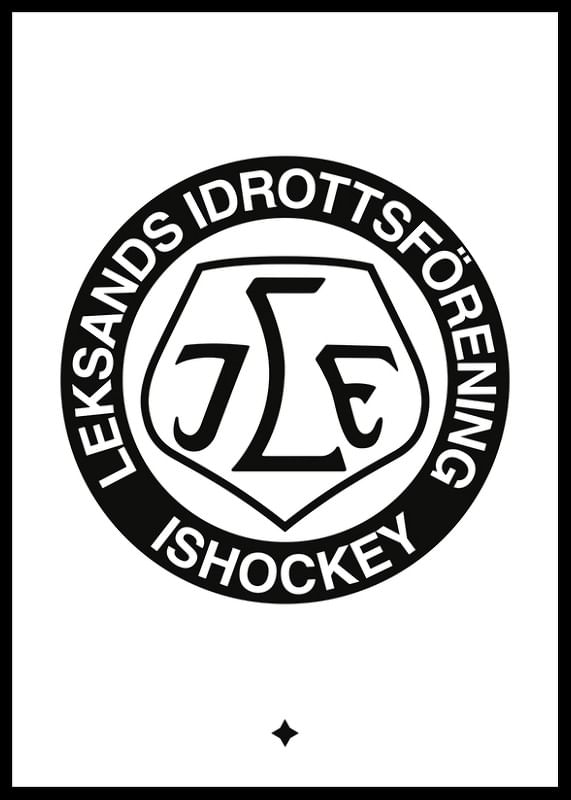 Poster Logo Vit BG B&W  Leksands IF