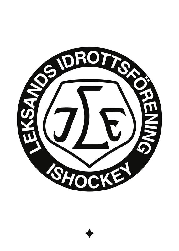 Logo Vit BG B&W  Leksands IF-12