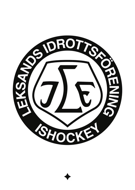 Logo Vit BG B&W  Leksands IF-12