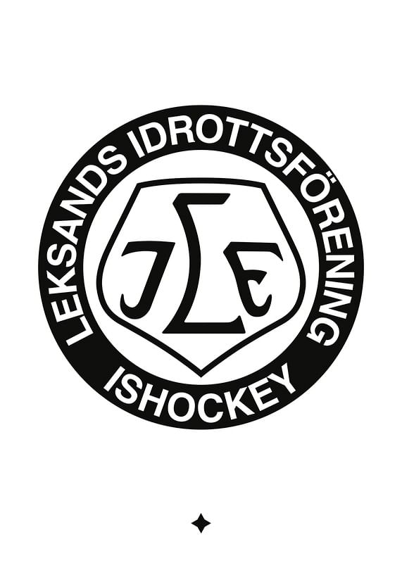 Poster Logo Vit BG B&W  Leksands IF